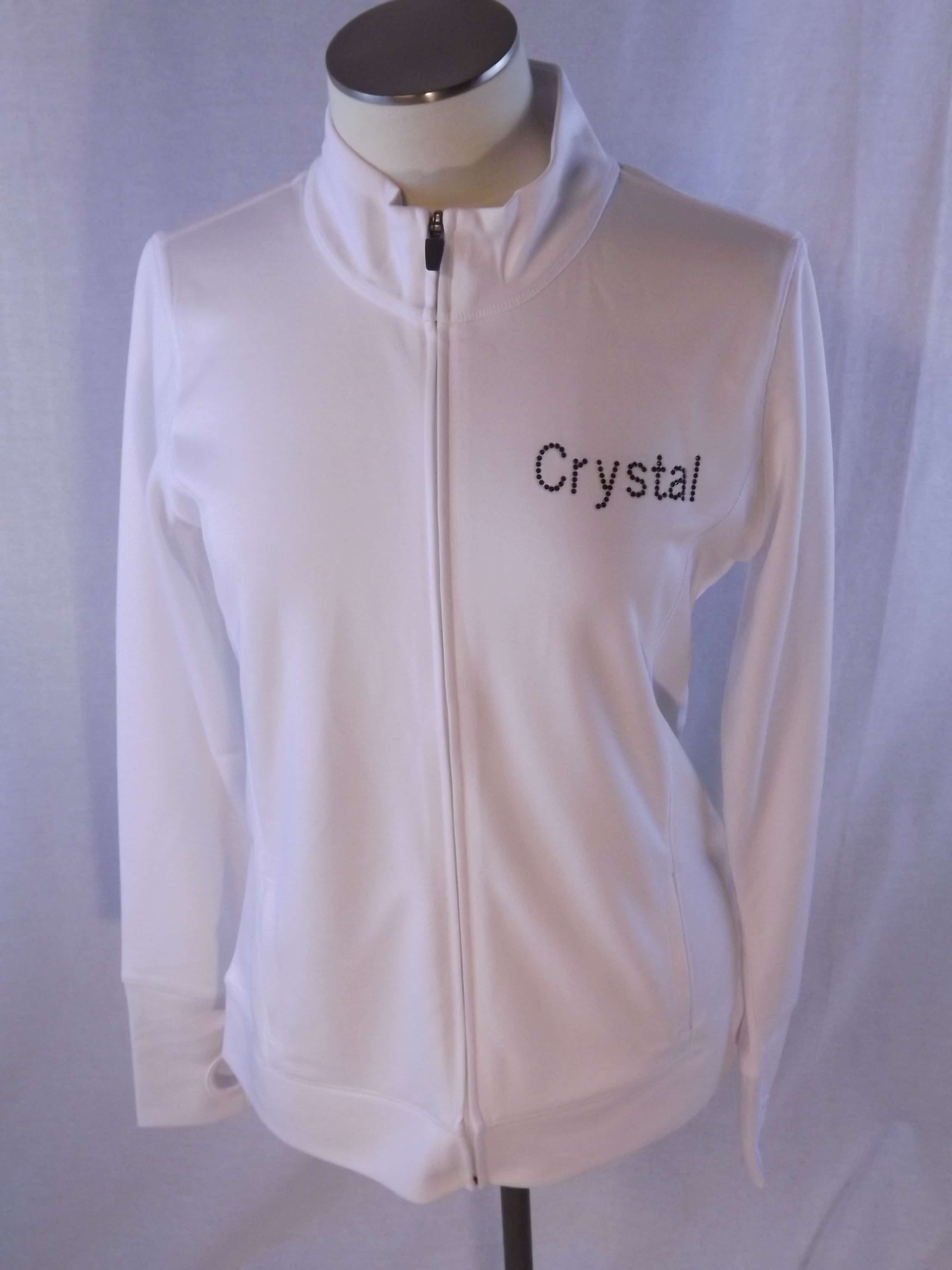 cheer jacket with rhinestones Crystallized Couture