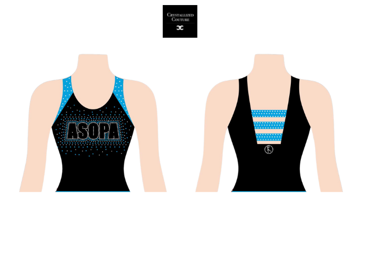 Alyssa's School of Performing Arts Full Length Rhinestone Practice Top