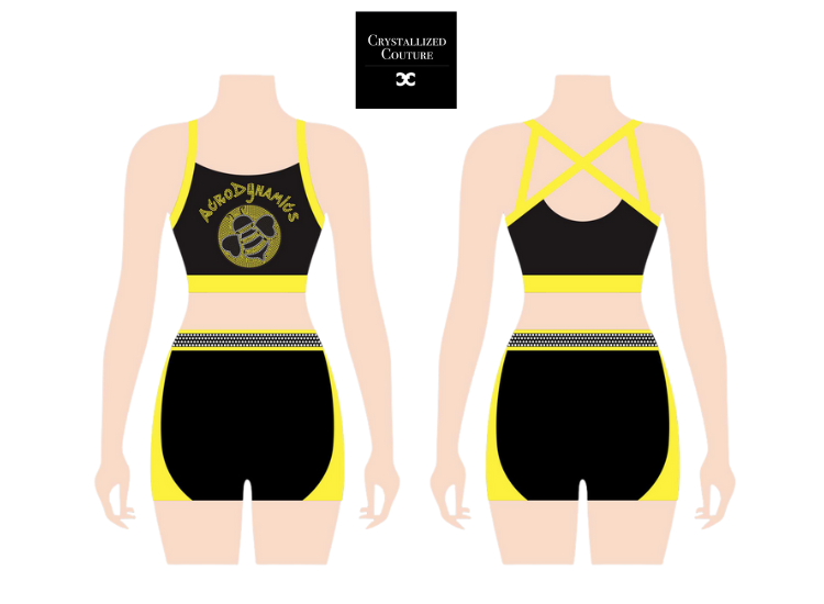 Acrodynamics Practice Wear Top - Crystallized Couture