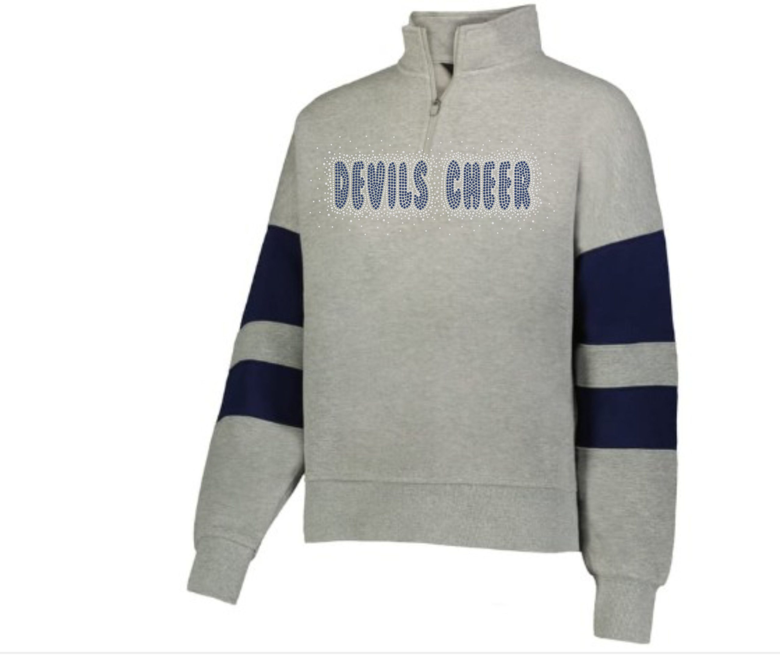 Devils Cheer Stripped Collard Sweatshirt